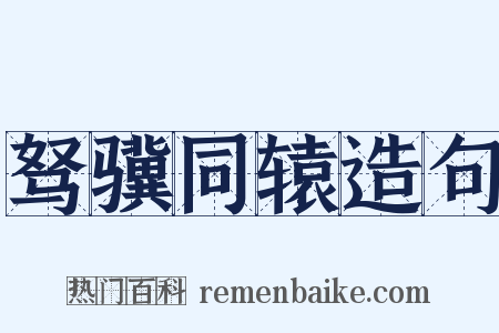 驽骥同辕造句是什么意思的图片